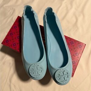 Tory Burch Sky Blue Loafers